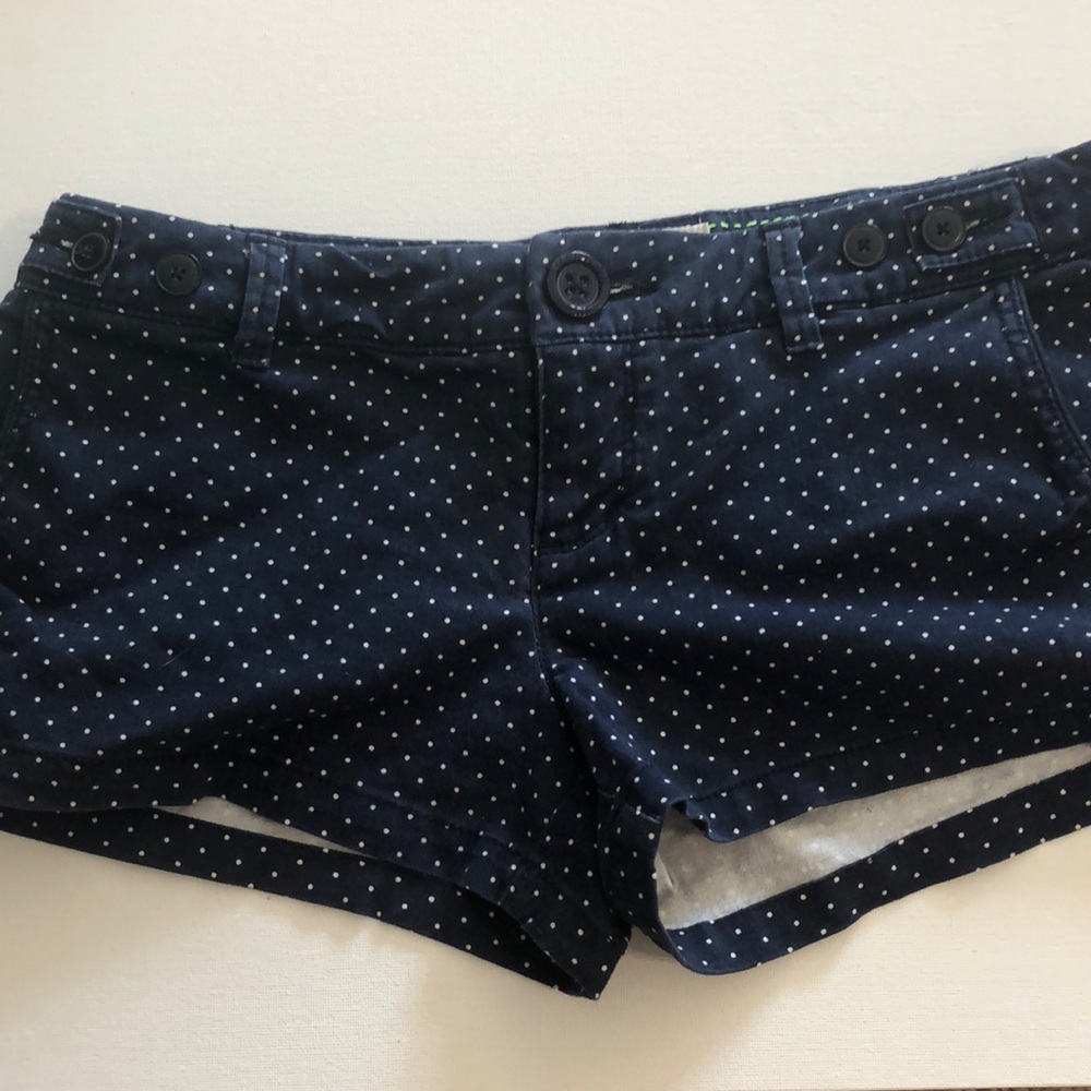Polka dot short shorts